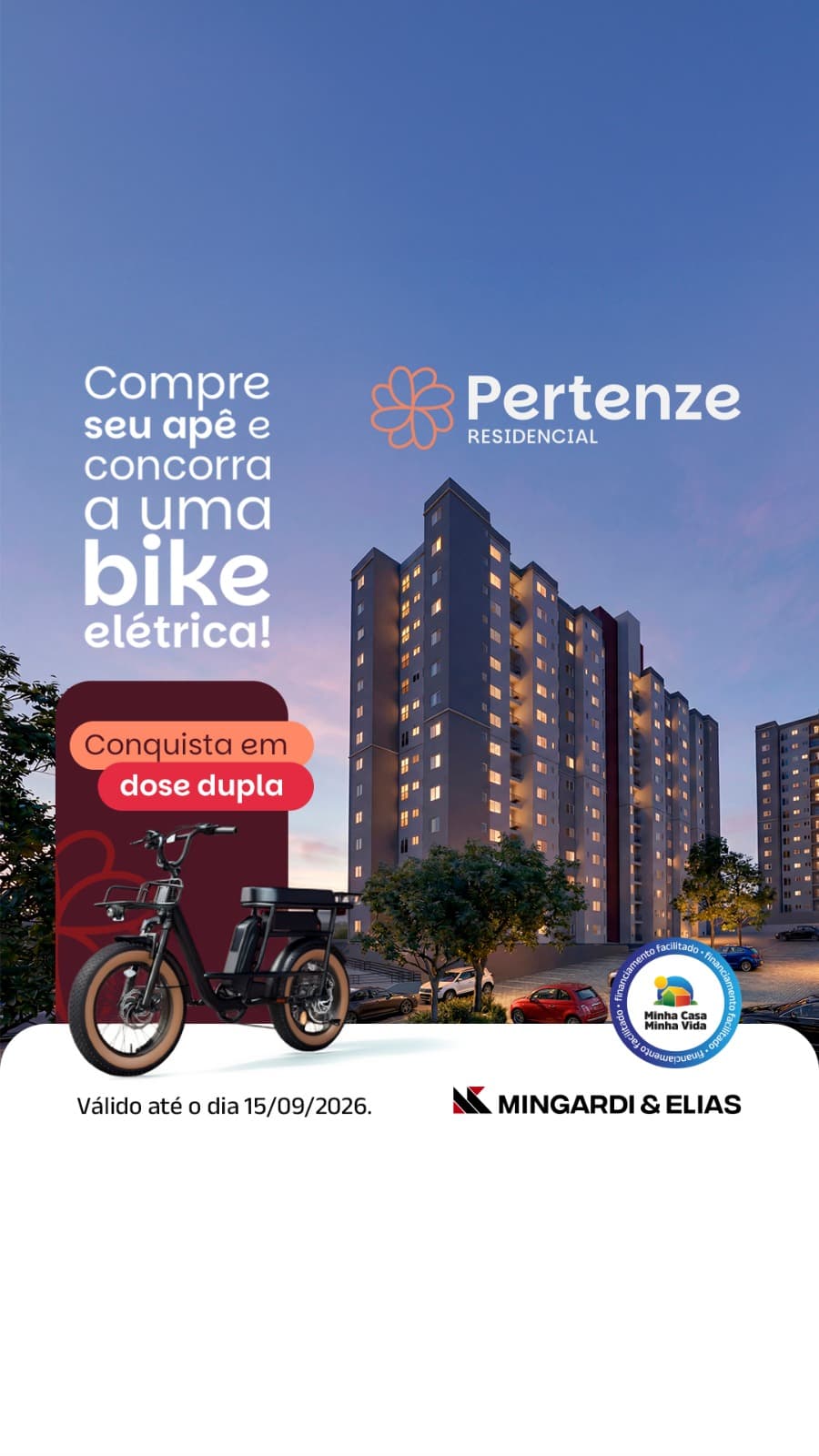 Cover da campanha Conquista em Dobro no empreendimento Pertenze Residencia